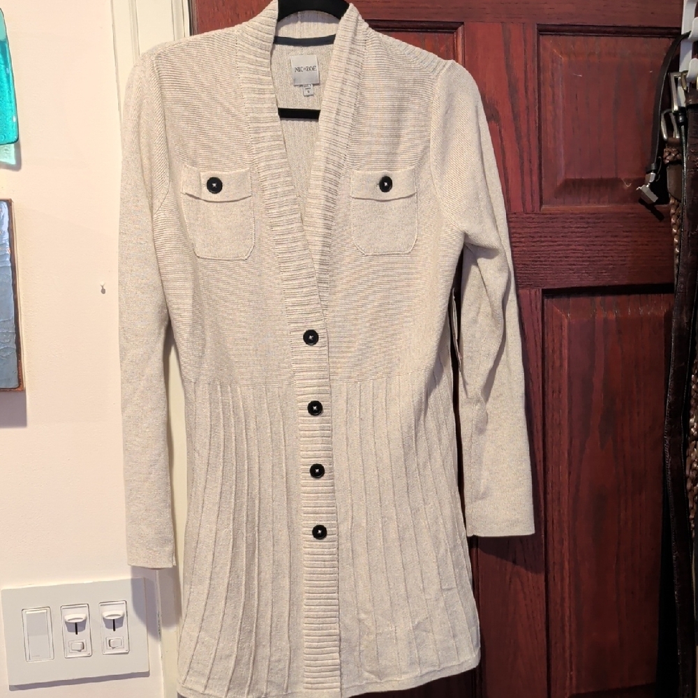 Nic & Zoe Women's Button-Up Cardigan Small